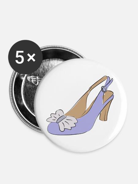 Damenschuh Schuh Mode - Buttons groß 56 mm (5er Pack) - Weiß