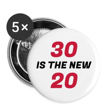 30 / geburtstag / Sport / birthday / dreißig - Buttons groß 56 mm (5er Pack) - Weiß - Vorne