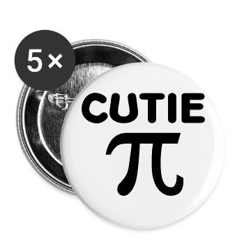 cutie pie - Buttons large 2.2''/56 mm (5-pack) - white - Front
