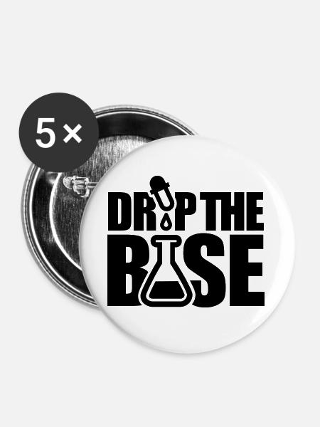 Drop the base - Buttons groß 56 mm (5er Pack) - Weiß