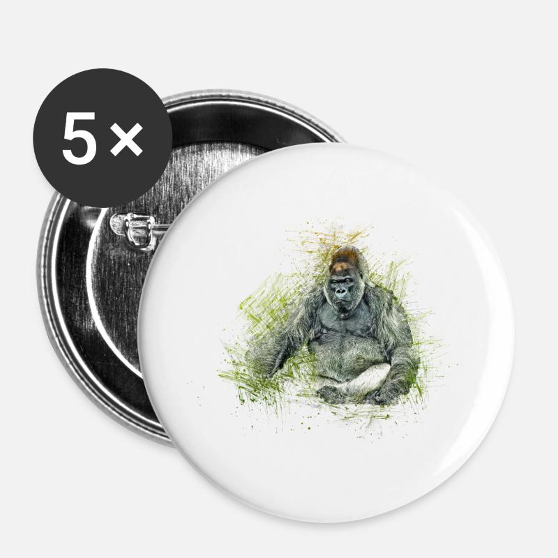 gorilla - Buttons large 2.2''/56 mm (5-pack) - white