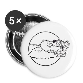 Mole earth Mole hail flower smell fragrance sp - Buttons large 2.2''/56 mm (5-pack) - white - Front