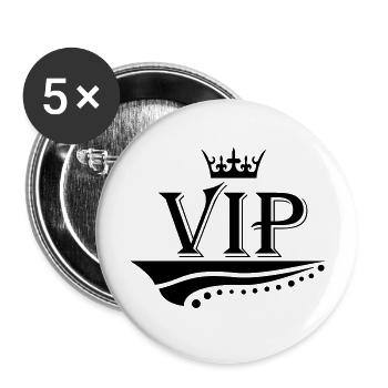 vip_01 - Buttons groß 56 mm (5er Pack) - Weiß - Vorne