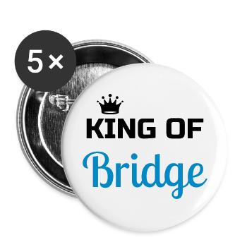 Bridge Card game Kartenspiel Jeu de cartes - Buttons large 2.2''/56 mm (5-pack) - white - Front