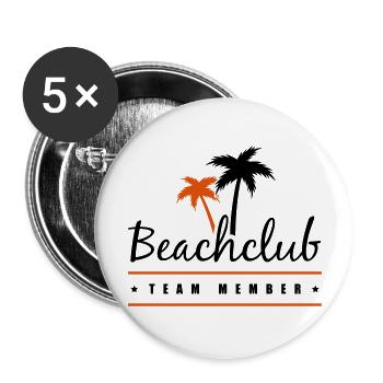 beachclub team member - Buttons large 2.2''/56 mm (5-pack) - white - Front