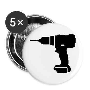 Werkzeuge - Buttons groß 56 mm (5er Pack) - Weiß - Vorne
