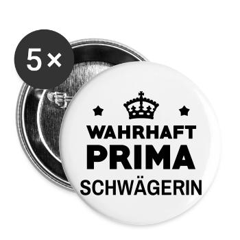 Schwägerin - Sister in law - Belle Soeur - Baby - Buttons large 2.2''/56 mm (5-pack) - white - Front