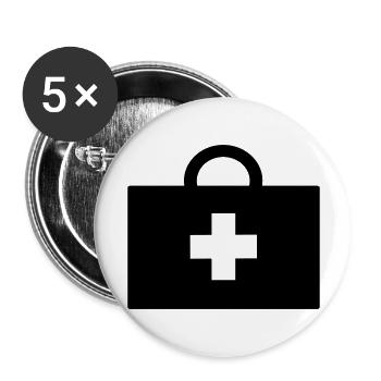 arzt_koffer_01 - Lot de 5 grands badges (56 mm) - blanc - Devant