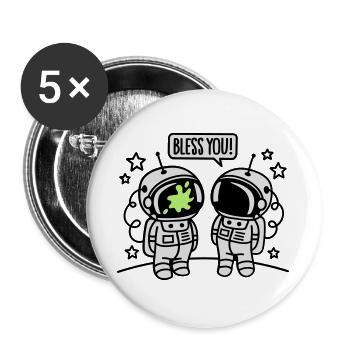 Bless you! - Buttons large 2.2''/56 mm (5-pack) - white - Front