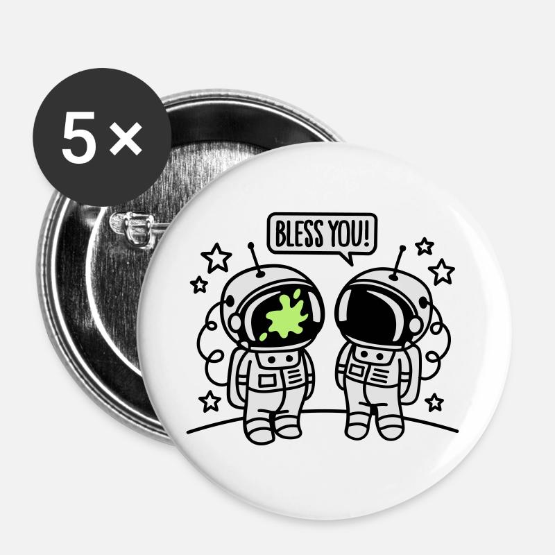 Bless you! - Buttons large 2.2''/56 mm (5-pack) - white