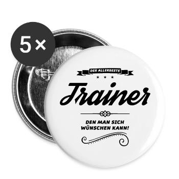 trainer allerbeste - Buttons groß 56 mm (5er Pack) - Weiß - Vorne