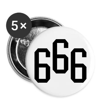 666 - Buttons large 2.2''/56 mm (5-pack) - white - Front