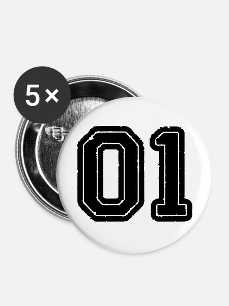 01 - Buttons groß 56 mm (5er Pack) - Weiß
