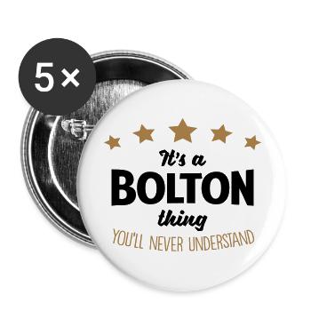 It's a bolton name thing stars never unde - Buttons large 2.2''/56 mm (5-pack) - white - Front