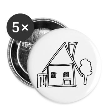 home - Buttons large 2.2''/56 mm (5-pack) - white - Front