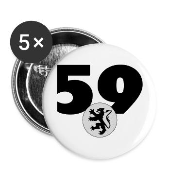 Ch'ti / Nord / Chti / Ch'ti mi / Nordiste / France - Buttons large 2.2''/56 mm (5-pack) - white - Front