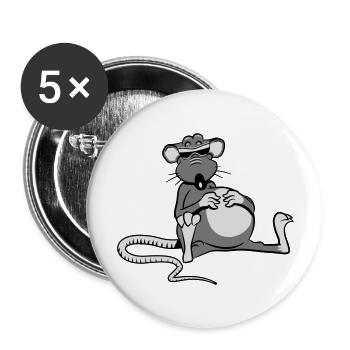 Rat tired tired sunglasses - Buttons large 2.2''/56 mm (5-pack) - white - Front