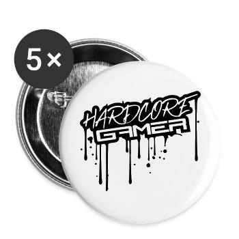 graffiti drop stamp color spray spray joy - Buttons large 2.2''/56 mm (5-pack) - white - Front
