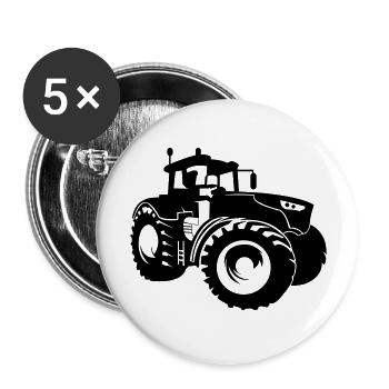 traktor - Buttons groß 56 mm (5er Pack) - Weiß - Vorne