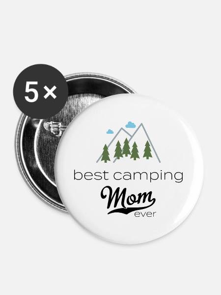 Camper - Buttons groß 56 mm (5er Pack) - Weiß