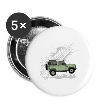 Defender 90 Splash - Buttons large 2.2''/56 mm (5-pack) - white - Front