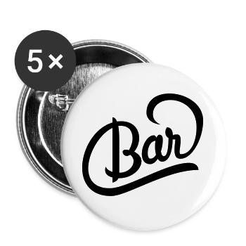 Super logo pour la carte des boissons d'un bar - Lot de 5 grands badges (56 mm) - blanc - Devant