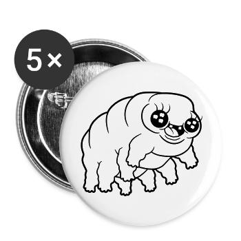 Small Wasserbaer Baertierchen - Buttons large 2.2''/56 mm (5-pack) - white - Front