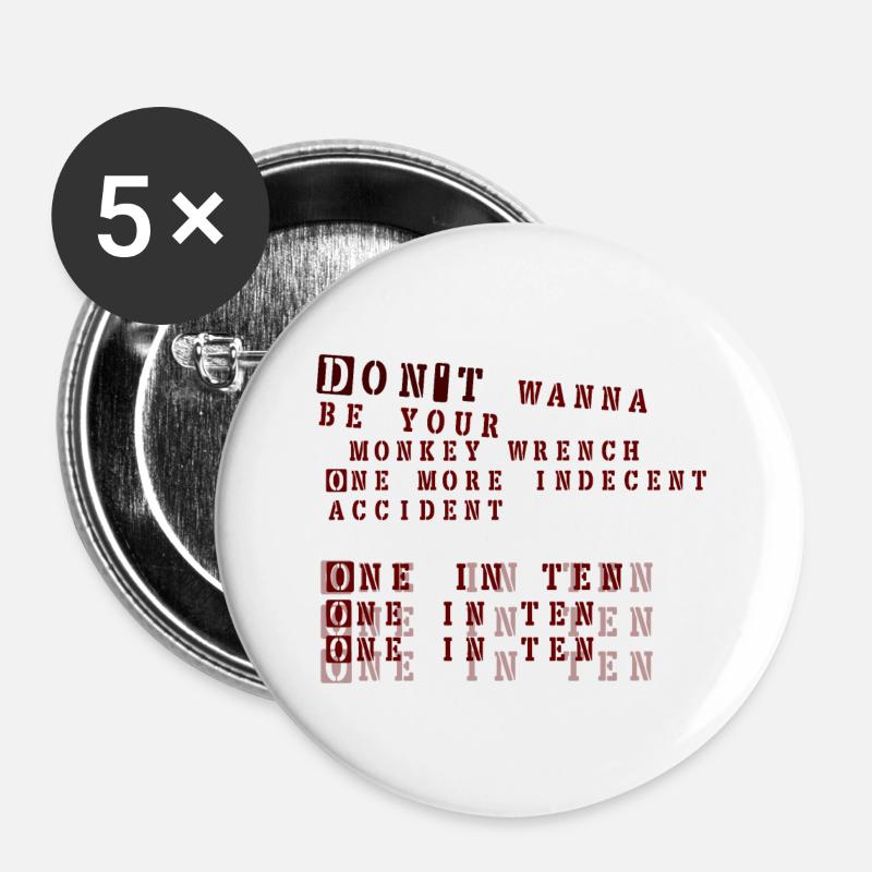 monkey wrench - foo fighters - Buttons large 2.2''/56 mm (5-pack) - white