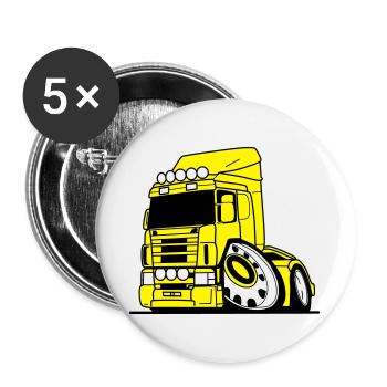 V8 truck Vabis - Buttons large 2.2''/56 mm (5-pack) - white - Front