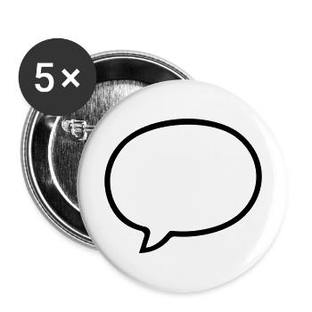 Speech bubble comic design - Buttons large 2.2''/56 mm (5-pack) - white - Front