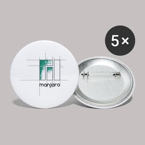 Manjaro Logo Draft - Buttons large 2.2''/56 mm (5-pack)