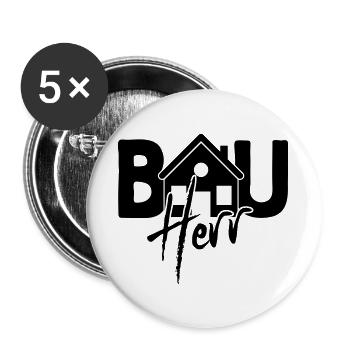 Builder - Building a house Build a house - Buttons large 2.2''/56 mm (5-pack) - white - Front