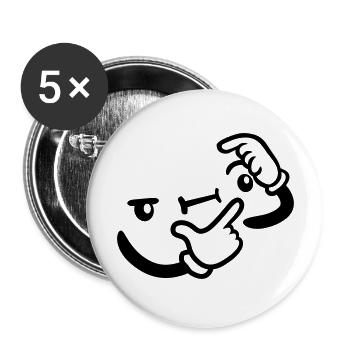 Design Grübeln Face - Buttons large 2.2''/56 mm (5-pack) - white - Front