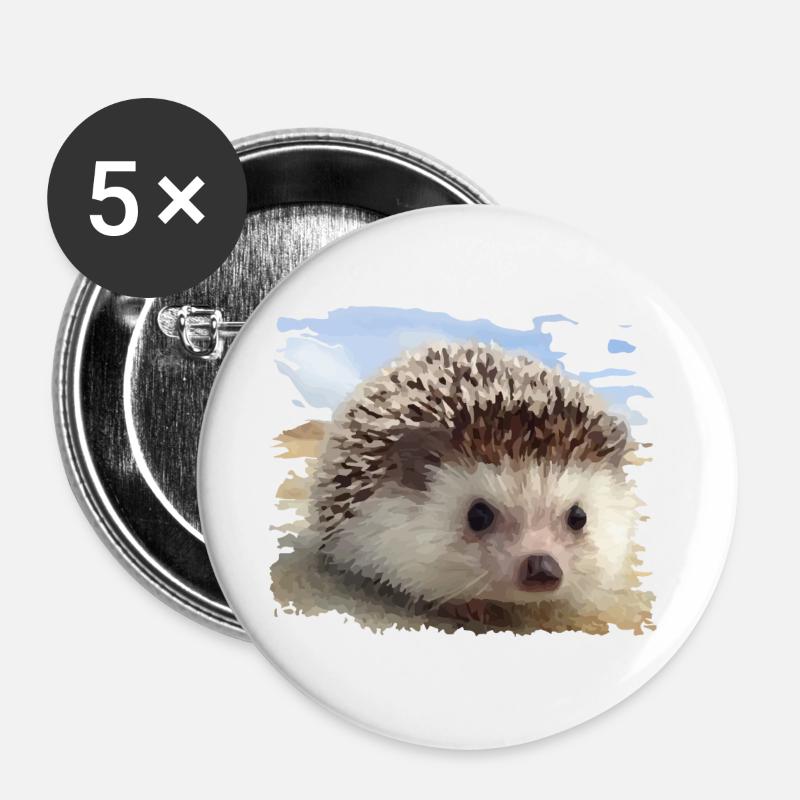 hedgehog - Buttons large 2.2''/56 mm (5-pack) - white