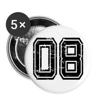 08 Artvin - Buttons groß 56 mm (5er Pack) - Weiß - Vorne