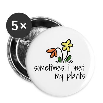 Garten - Buttons groß 56 mm (5er Pack) - Weiß - Vorne