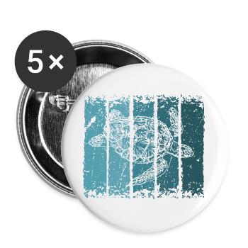 turtle - Buttons large 2.2''/56 mm (5-pack) - white - Front
