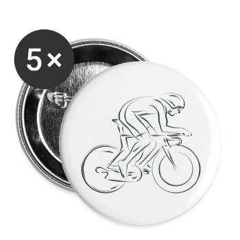 Cycling - Buttons large 2.2''/56 mm (5-pack) - white - Front
