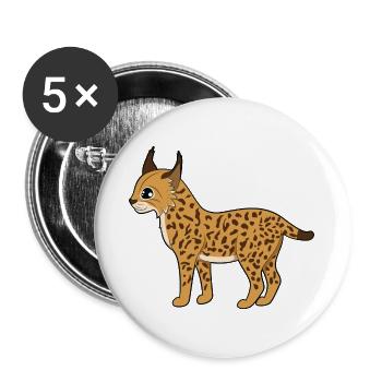 Lynx - Buttons large 2.2''/56 mm (5-pack) - white - Front