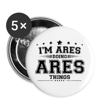i’m Ares doing Ares things - Buttons large 2.2''/56 mm (5-pack) - white - Front