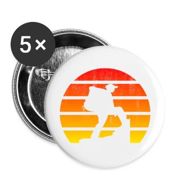 Hiking Hiking Mountains Mountaineering Mountains Mountain - Buttons large 2.2''/56 mm (5-pack) - white - Front