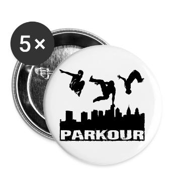 Parkour - Buttons large 2.2''/56 mm (5-pack) - white - Front