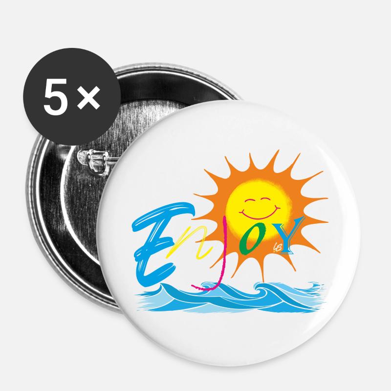 Enjoy - Buttons large 2.2''/56 mm (5-pack) - white