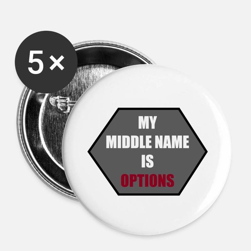 Options! - Buttons large 2.2''/56 mm (5-pack) - white