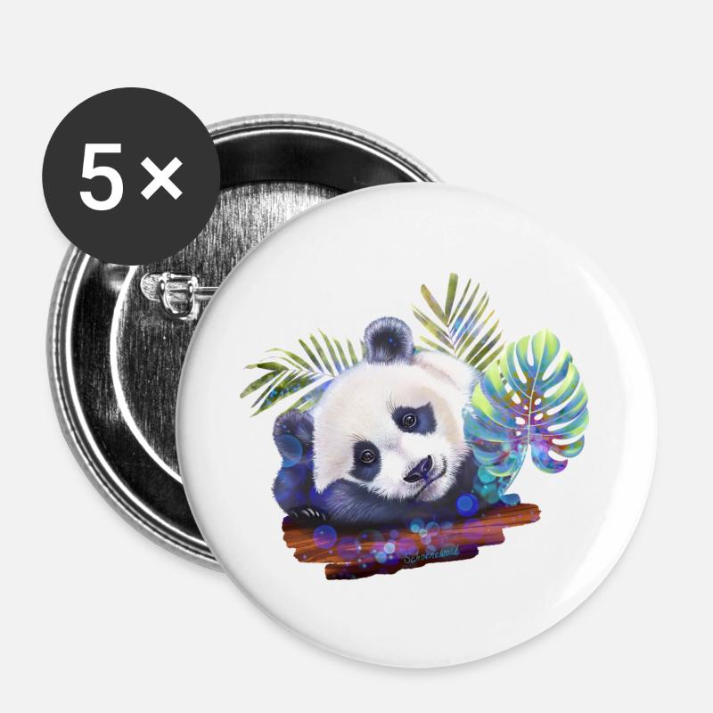 Panda - Buttons large 2.2''/56 mm (5-pack) - white