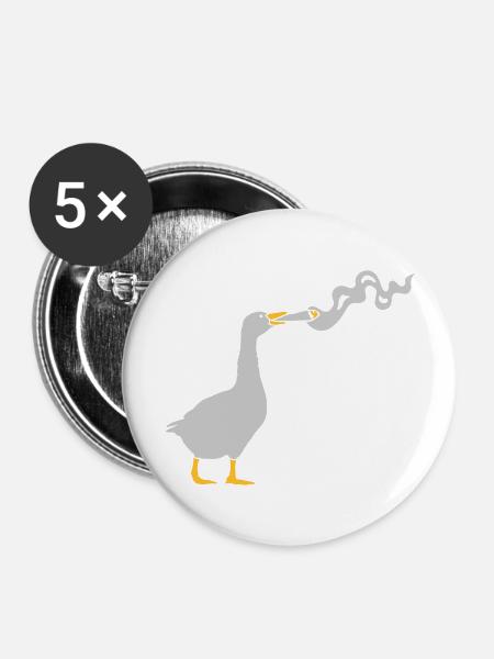 Joint Kiffer Gans - Buttons groß 56 mm (5er Pack) - Weiß