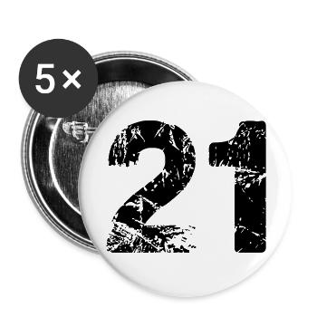 21 - Buttons large 2.2''/56 mm (5-pack) - white - Front