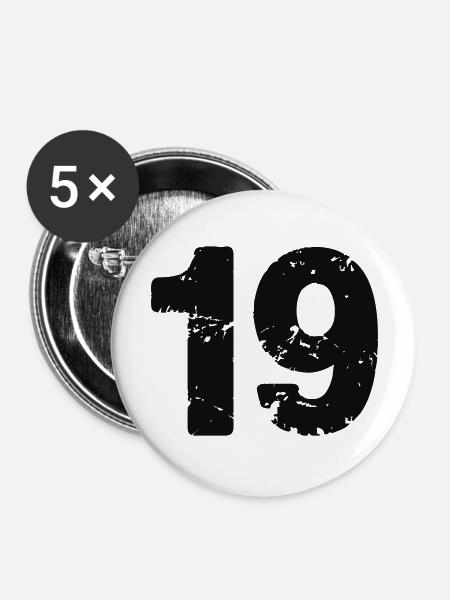 19 - Buttons groß 56 mm (5er Pack) - Weiß