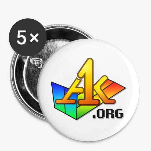 a1k Logo cr8y V1 - Buttons groß 56 mm (5er Pack)