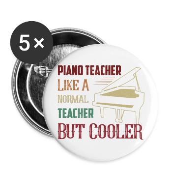 Retirement Plan I Plan On Playing Saxophone Musici - Buttons groß 56 mm (5er Pack) - Weiß - Vorne